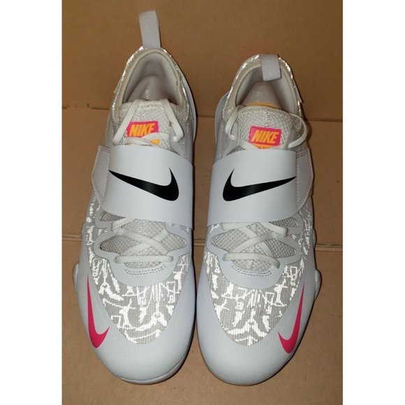 Nike Zoom Pole Vault Elite 3 Track Shoes White Orange AA1204-101 Men Sz 11.5 NEW